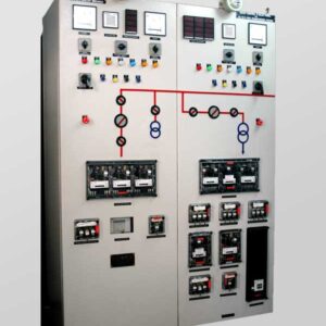 Front View of 132KV Double Feeder Relay & Control Panel (Simplex Type)