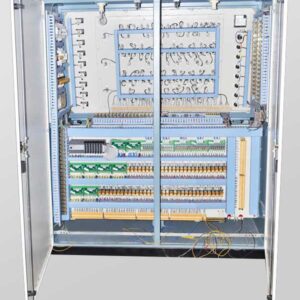Internal View Of Plc Control Desk With Equipments