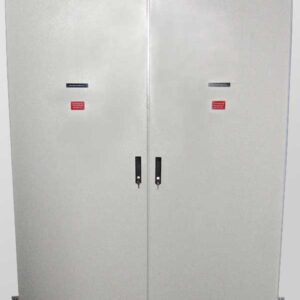 Rear View of Double Door Arrangement With Door Lock in Door Closed Condition